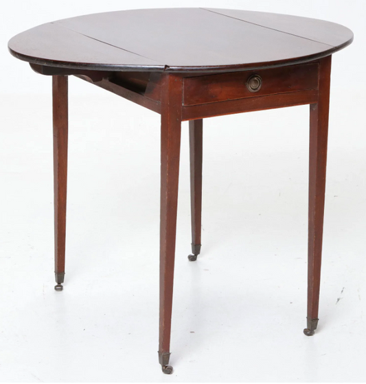 19th Century Mahogany Pembroke Table with Bow Ends