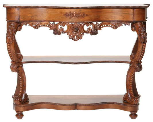 19th Century Victorian Rosewood Console Table