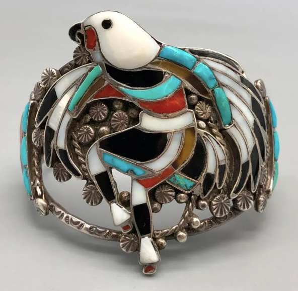 Vintage Zuni John Lucio Inlay Bracelet