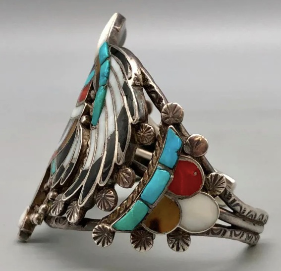 Vintage Zuni John Lucio Inlay Bracelet