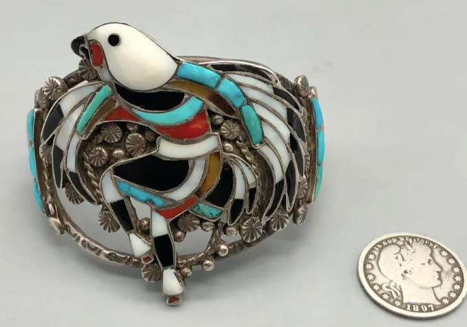 Vintage Zuni John Lucio Inlay Bracelet