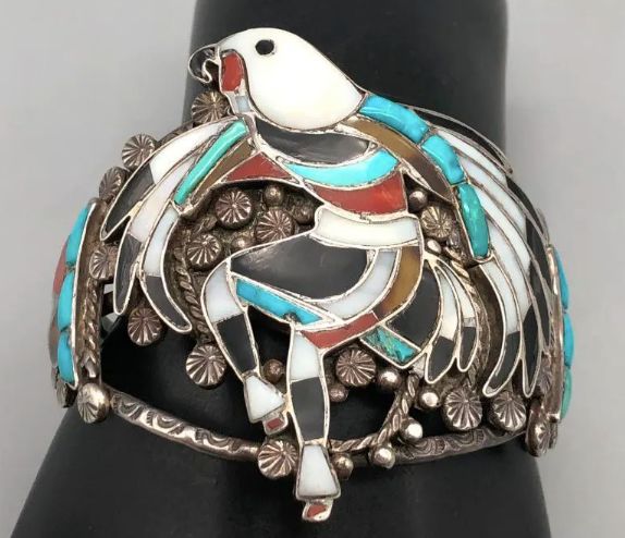 Vintage Zuni John Lucio Inlay Bracelet