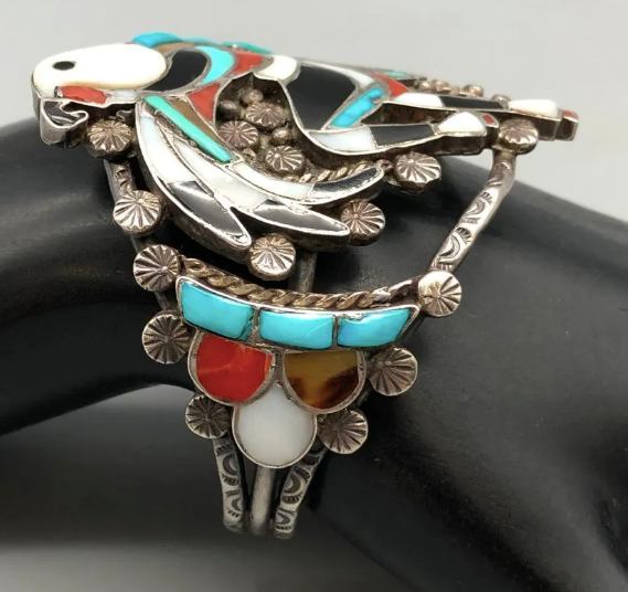 Vintage Zuni John Lucio Inlay Bracelet