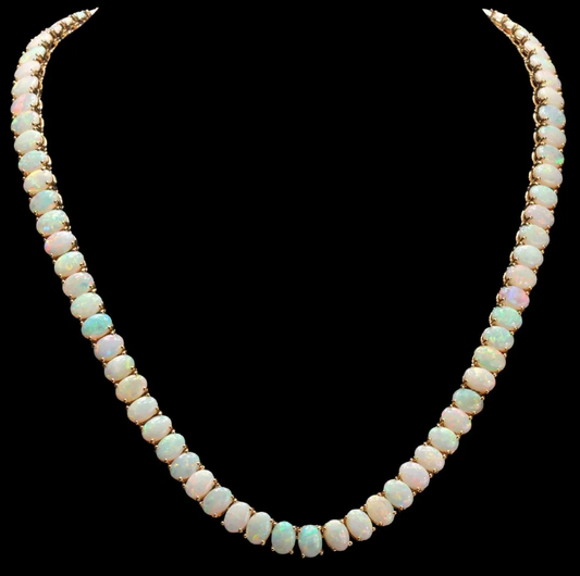 42.16ct Opal 14k Yellow Gold Necklace