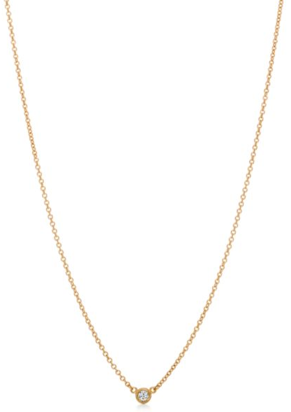 Tiffany & Co. 0.05 Carat Diamond 18k Yellow Gold Necklace, Peretti Diamonds by the Yard® collection