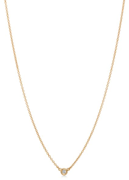 Tiffany & Co. 0.05 Carat Diamond 18k Yellow Gold Necklace, Peretti Diamonds by the Yard® collection